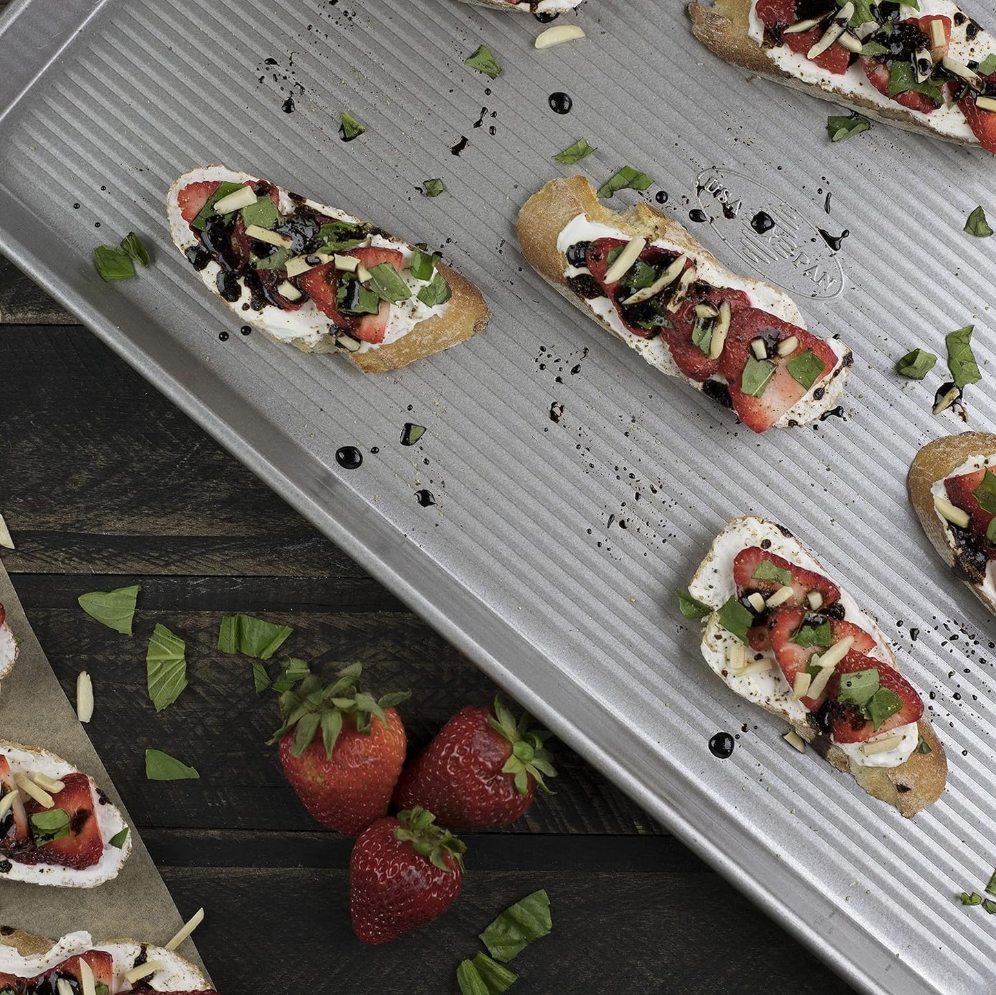 USA Pan Bakeware Extra Large Nonstick Baking Sheet - Heavy Duty, Warp Resistant Aluminized Steel