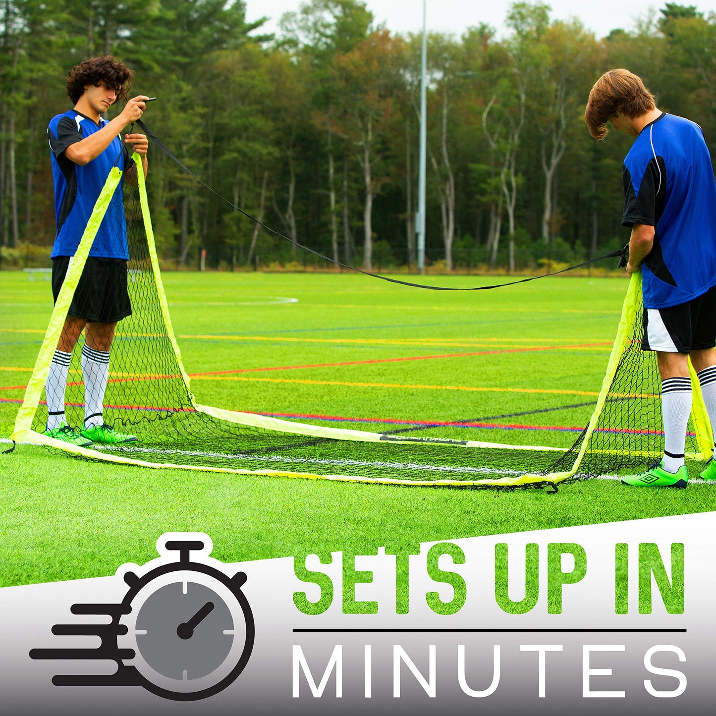 Franklin Sports Blackhawk Portable Soccer Goal, Optic Yellow, 12' x 6'
