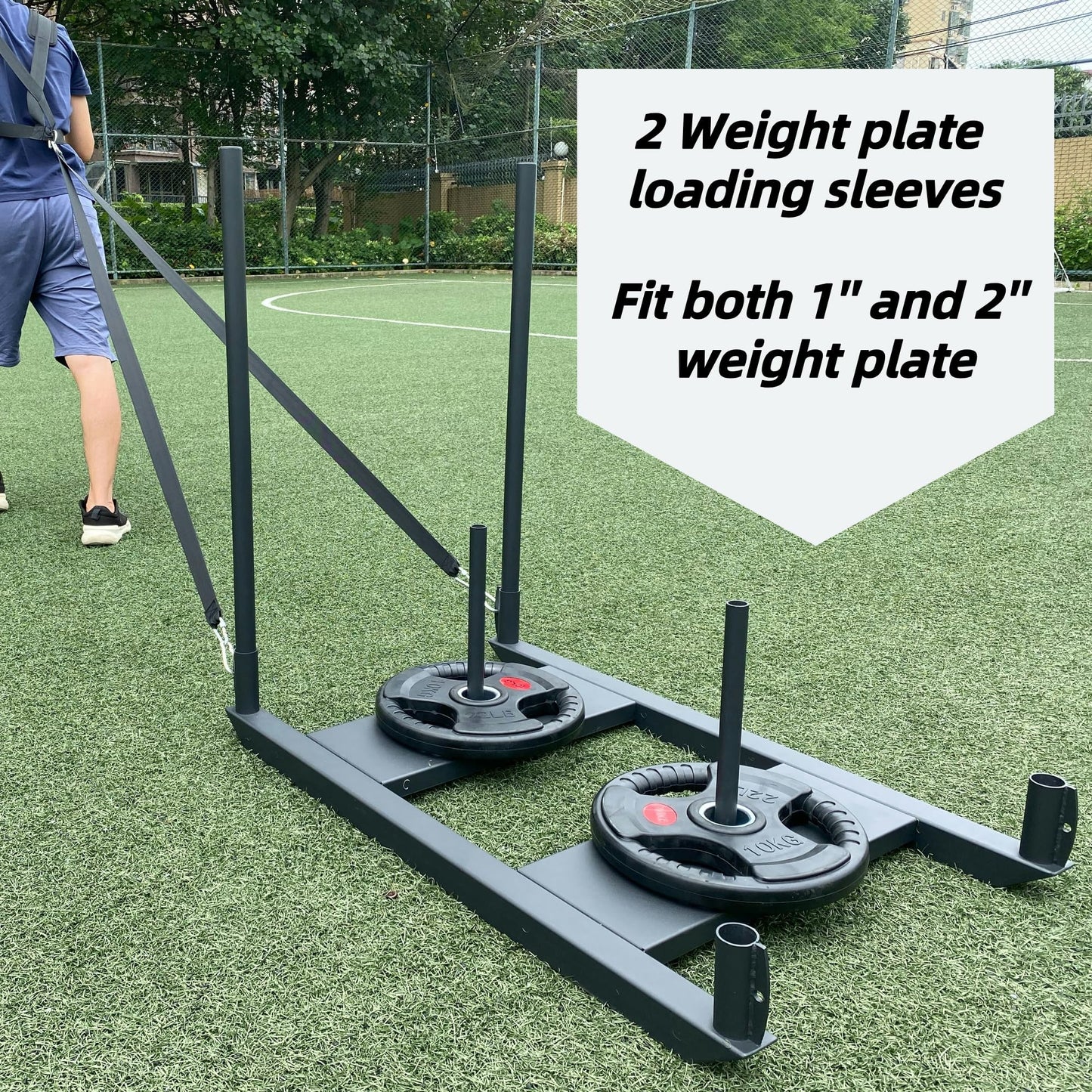 shikoyi Weight Sled for Training Push Pull Workout Sled Football Speed Training Equipment Fitness Sled for Athletic Exercise, Speed Improvement and Strength Training