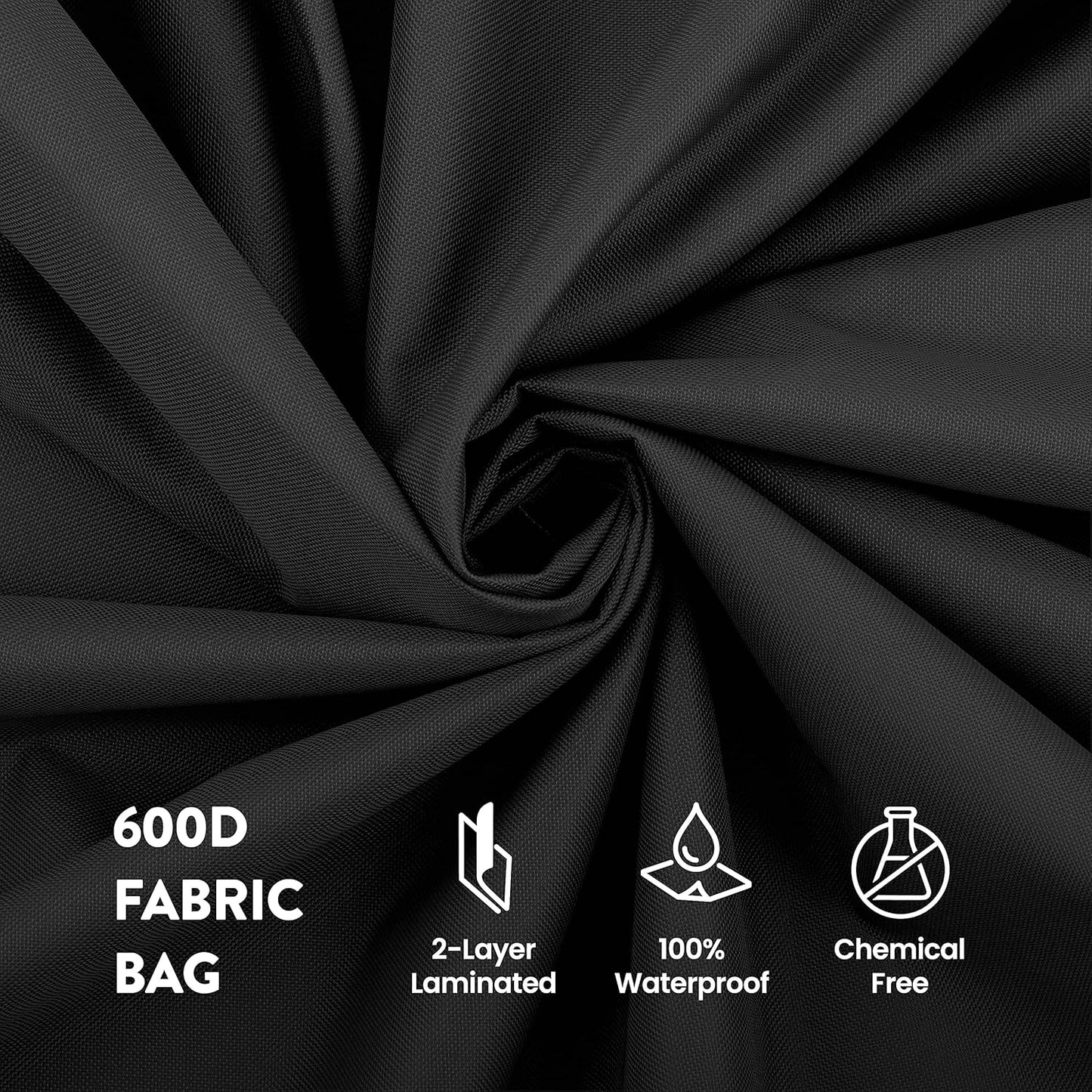 ZOBER Christmas Wreath Storage Container - 30 Inch Wreath Bag for 2 Wreaths | Durable 600D Oxford Fabric - Black with Strong Handles