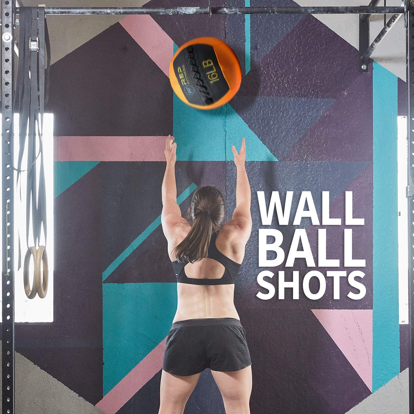 REP Weighted Slam Balls for Home Gym Fitness | 10 lb Soft Textured Medicine Ball | Heavy Sand-Filled Workout Balls for Strength, Core Training, Crossfit, Conditioning & Slam Ball Exercises