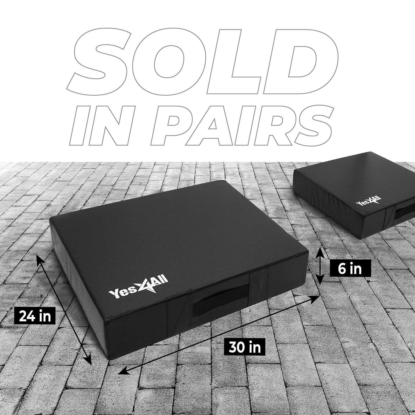 Yes4All 6 Inches Silencer Drop Pads/Weightlifting Drop Pads - Black