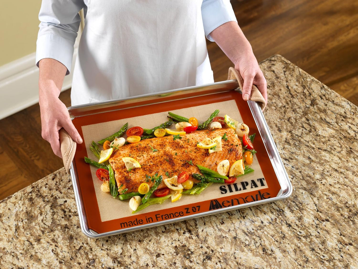 Silpat Non-Stick Silicone Baking Mat - Commercial Size 16.5" x 24.5" for Perfect Baking Results