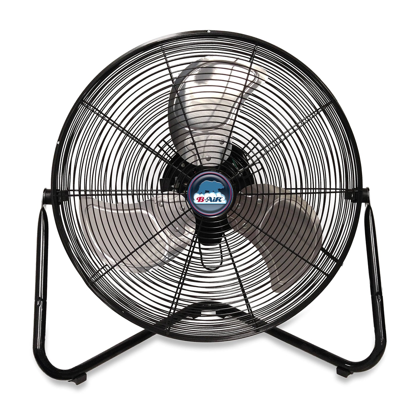B-Air Firtana 20" High Velocity Electric Garage Floor Fan for Industrial and Home Use with 3-Speeds and Tilt Adjustable Fan Head, SAFF-20, Black