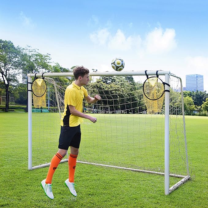 PodiuMax Top Bins Soccer Target Goal, Easy to Attach and Detach to The Goal, Set of 2, for Shooting Accuracy Training
