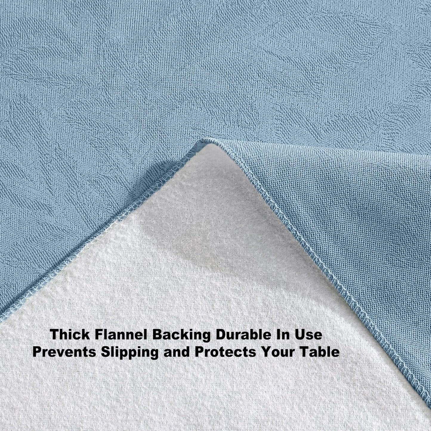 Newbridge Napa Leaf Blue Vinyl Flannel Backed Tablecloth, 60 x 84 Inch Rectangle, Hotel Quality Waterproof Indoor Outdoor Table Cover for Kitchen, Patio, Dining, BBQ