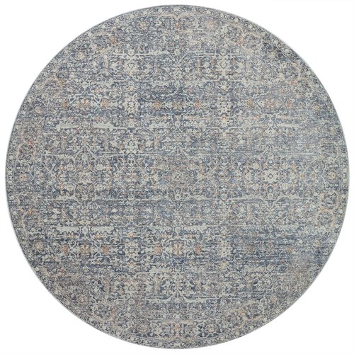 Loloi Angela Rose Blake Collection BLA-03 Denim/Taupe 2'-0" x 3'-0", .25" Pile Height, Fringe, Accent Rug