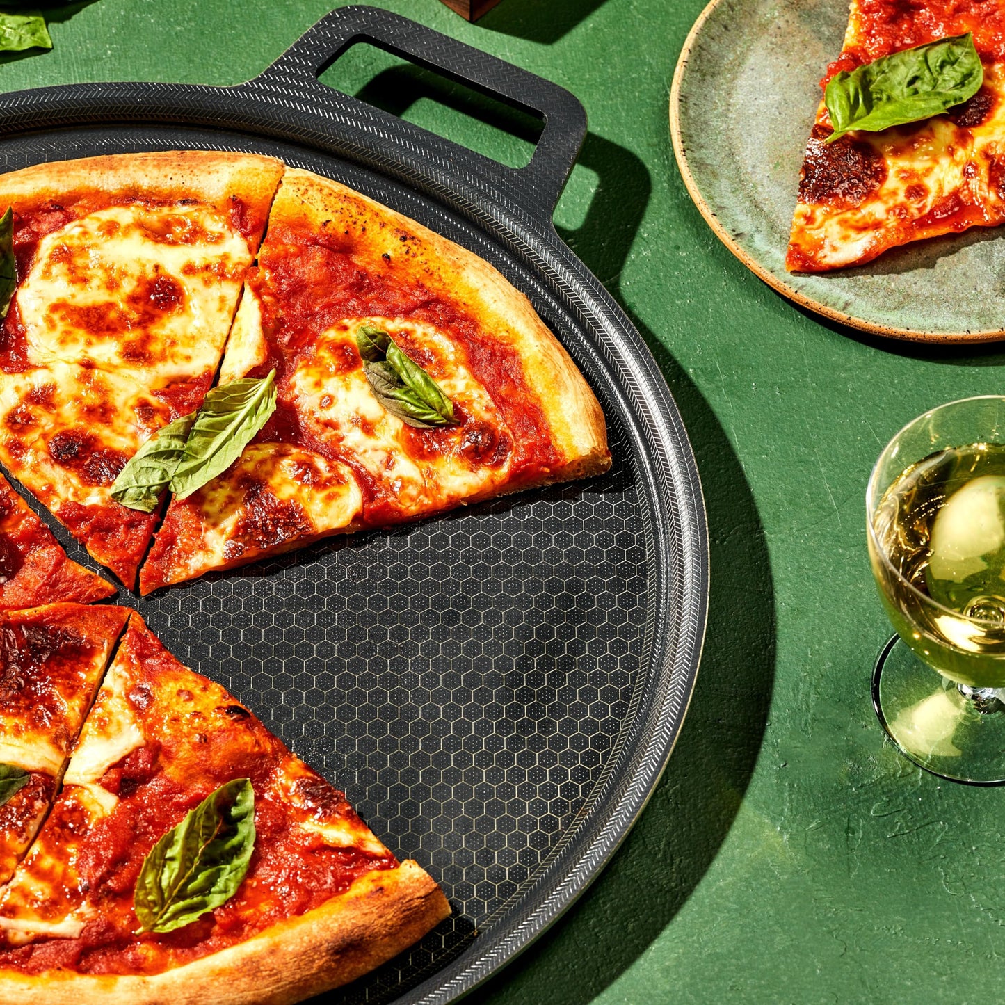 HexClad Hybrid Nonstick Pizza Steel for Pizzas and Flatbreads Up to 14", Dishwasher-Friendly, Oven and BBQ-Safe Up to 900°F