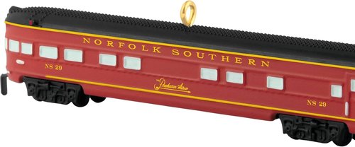 Hallmark Keepsake Mini Christmas Ornaments - Lionel Norfolk & Western Passenger Set | Gift for Train Lovers (Set of 3)