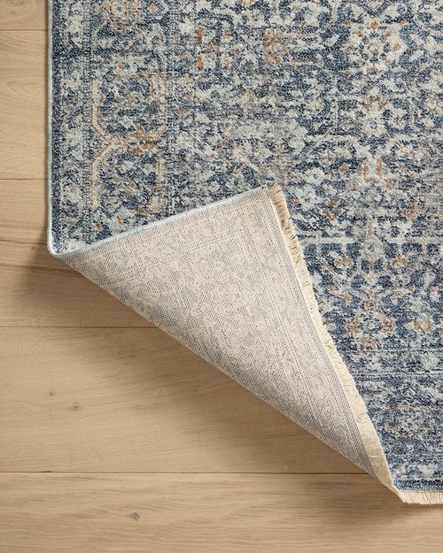 Loloi Angela Rose Blake Collection BLA-03 Denim/Taupe 2'-0" x 3'-0", .25" Pile Height, Fringe, Accent Rug