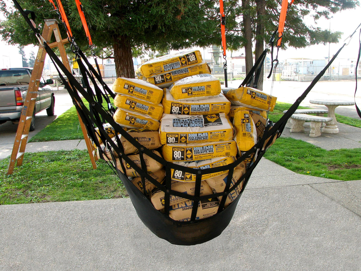 Gladiator Cargo Gear - SafetyWeb Cargo Net - Heavy Duty, Truck Bed Organizer- Bed Cover-tie Down-Adjustable- Camping- Small (SSW-100) 4.75' x 6'