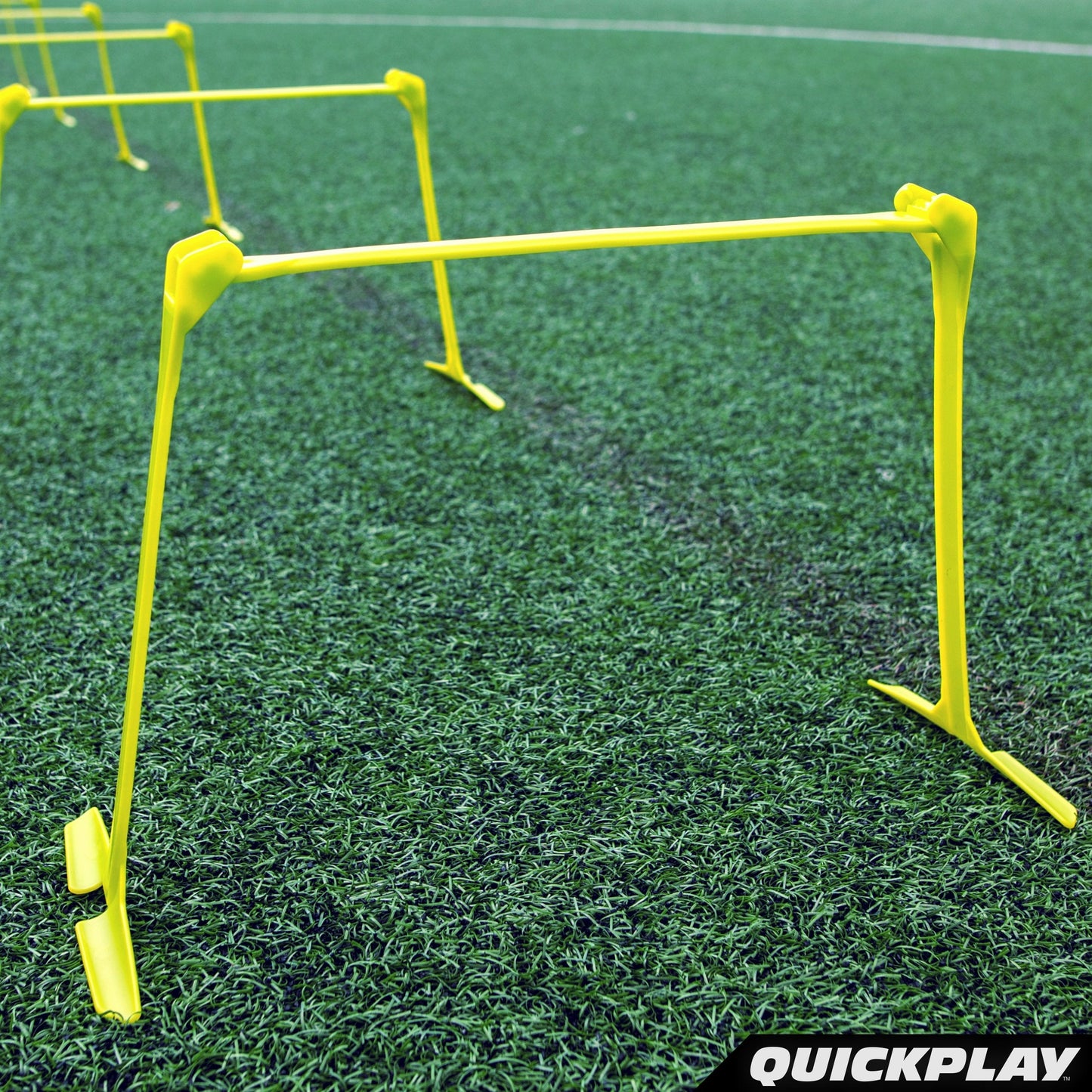 QUICKPLAY PRO Quick-Click Adjustable Speed Hurdles, Set of 6 | 3 Heights in One (6", 9", 12") | All-in-One Agility & Plyometric Training Hurdles | Patented, Portable & Durable