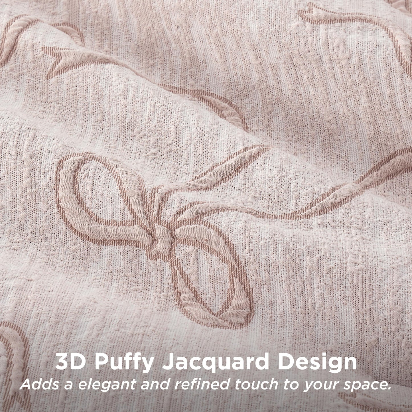 Bedsure Pink Comforter Set Queen, GentleSoft™ 3 Pieces Breathable Bow Comforter Set Women Girls with 2 Pillow Shams, Cute Queen Bedding Sets Pink Room Decor Aesthetic Bedroom Decor, 90x90 Inches