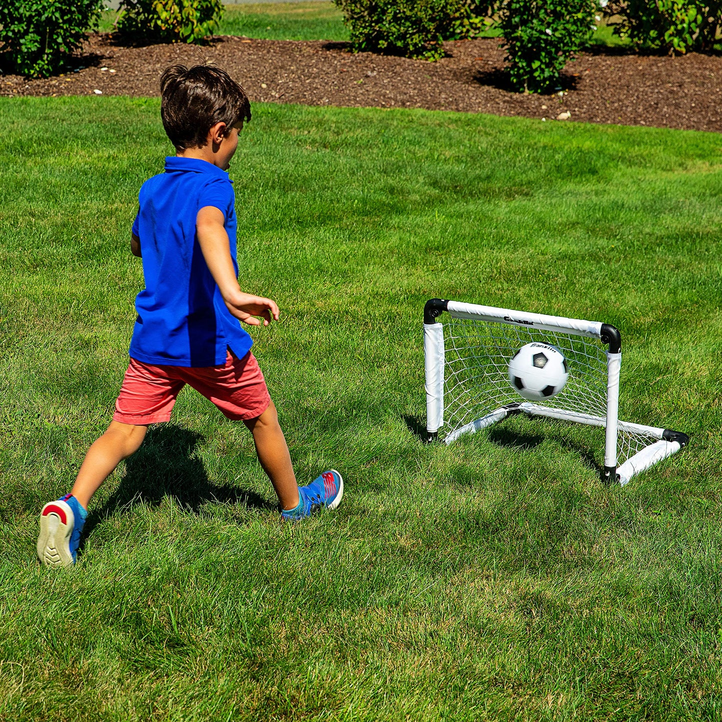 Franklin Sports Kids Mini Soccer Goal Set - Backyard/Indoor Mini Net and Ball with Pump - 22" x 17"