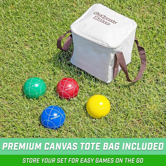 GoSports 90 mm Bocce Ball Sets - Outdoor Lawn Game - Composite or Resin
